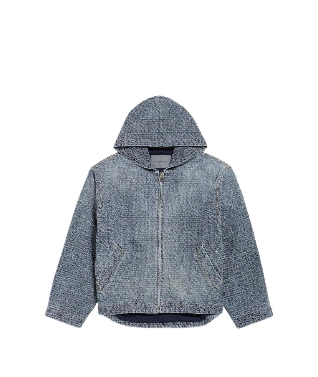 BALENCIAGA Синяя хлопковая куртка, фото 1