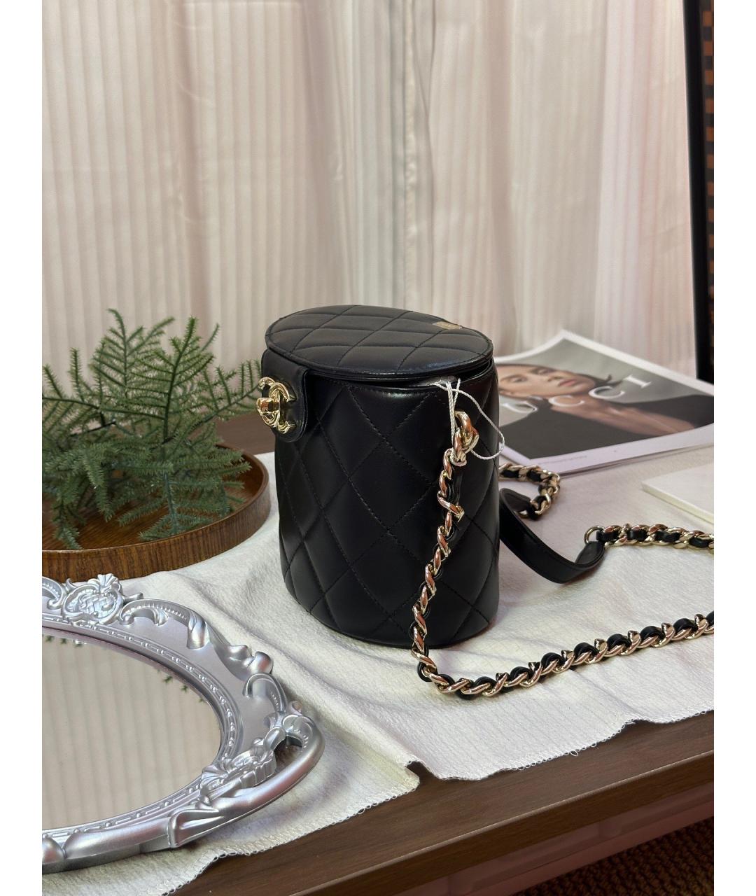 CHANEL Черная кожаная сумка через плечо, фото 4