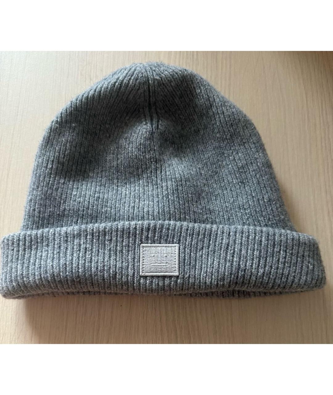 ACNE STUDIOS Серая шерстяная шапка, фото 6