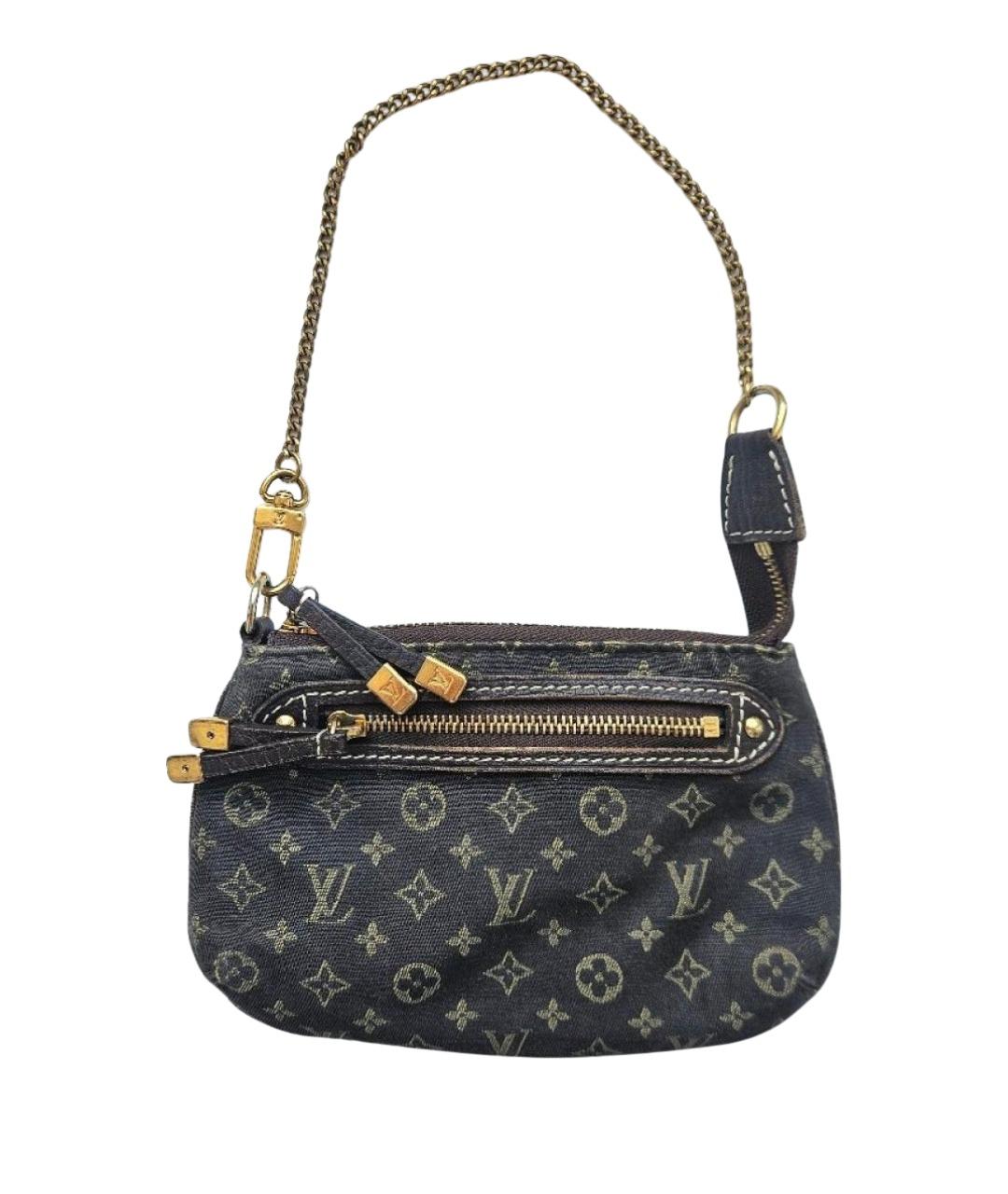 LOUIS VUITTON Синяя деним сумка с короткими ручками, фото 1