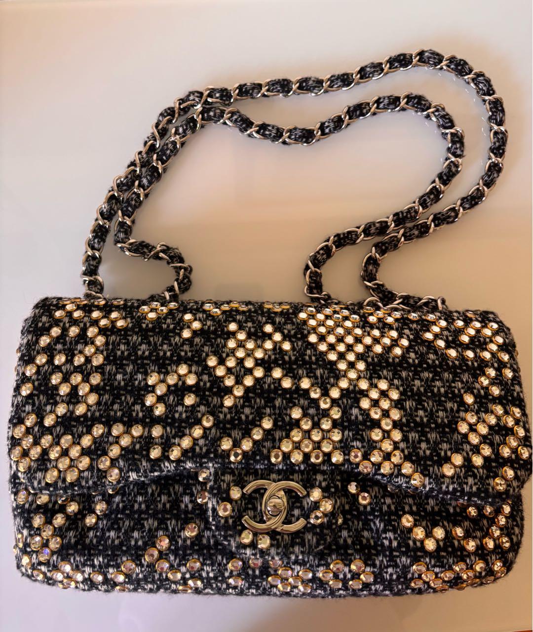CHANEL Твидовая сумка через плечо, фото 9