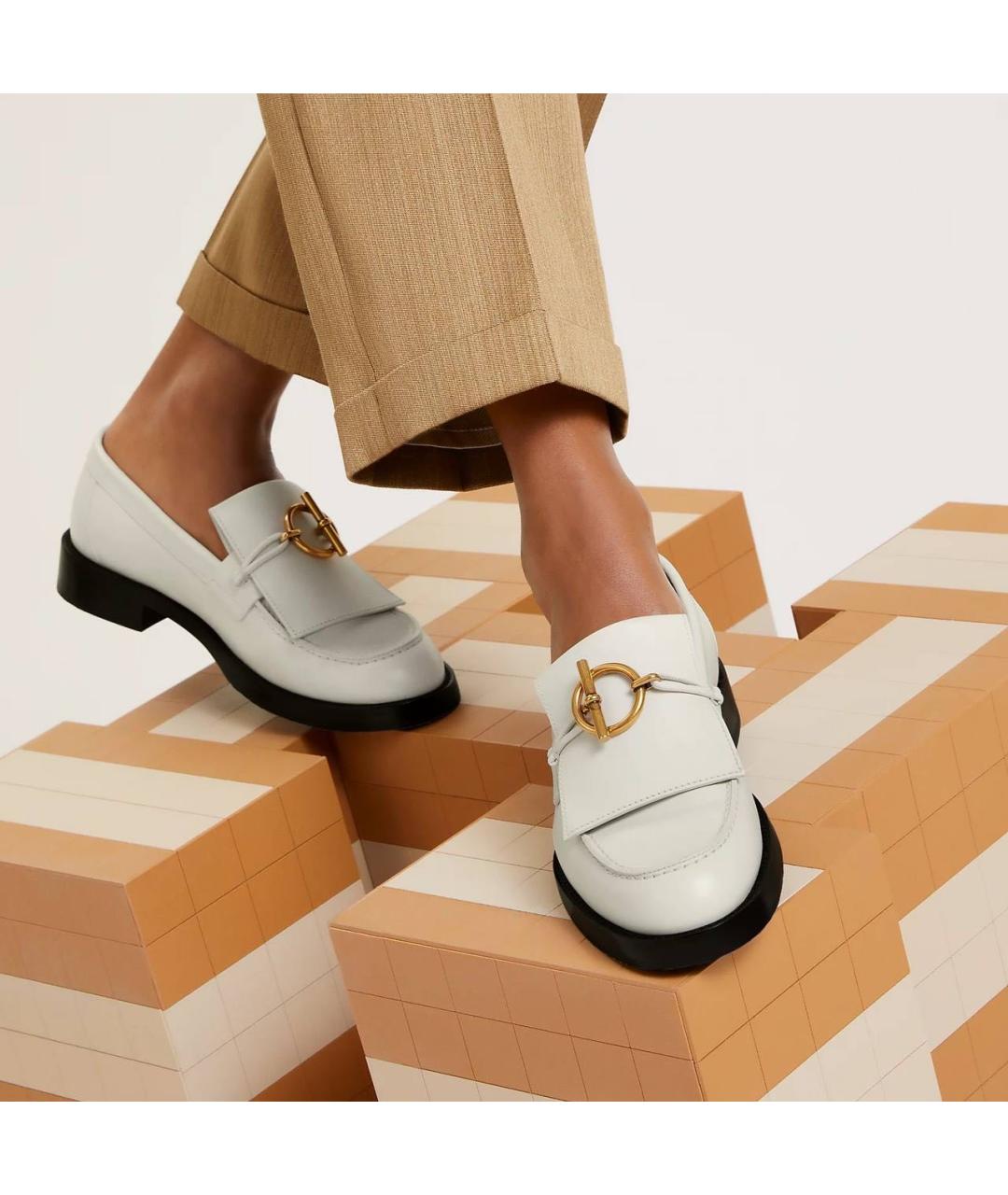 HERMES Белые лоферы, фото 5