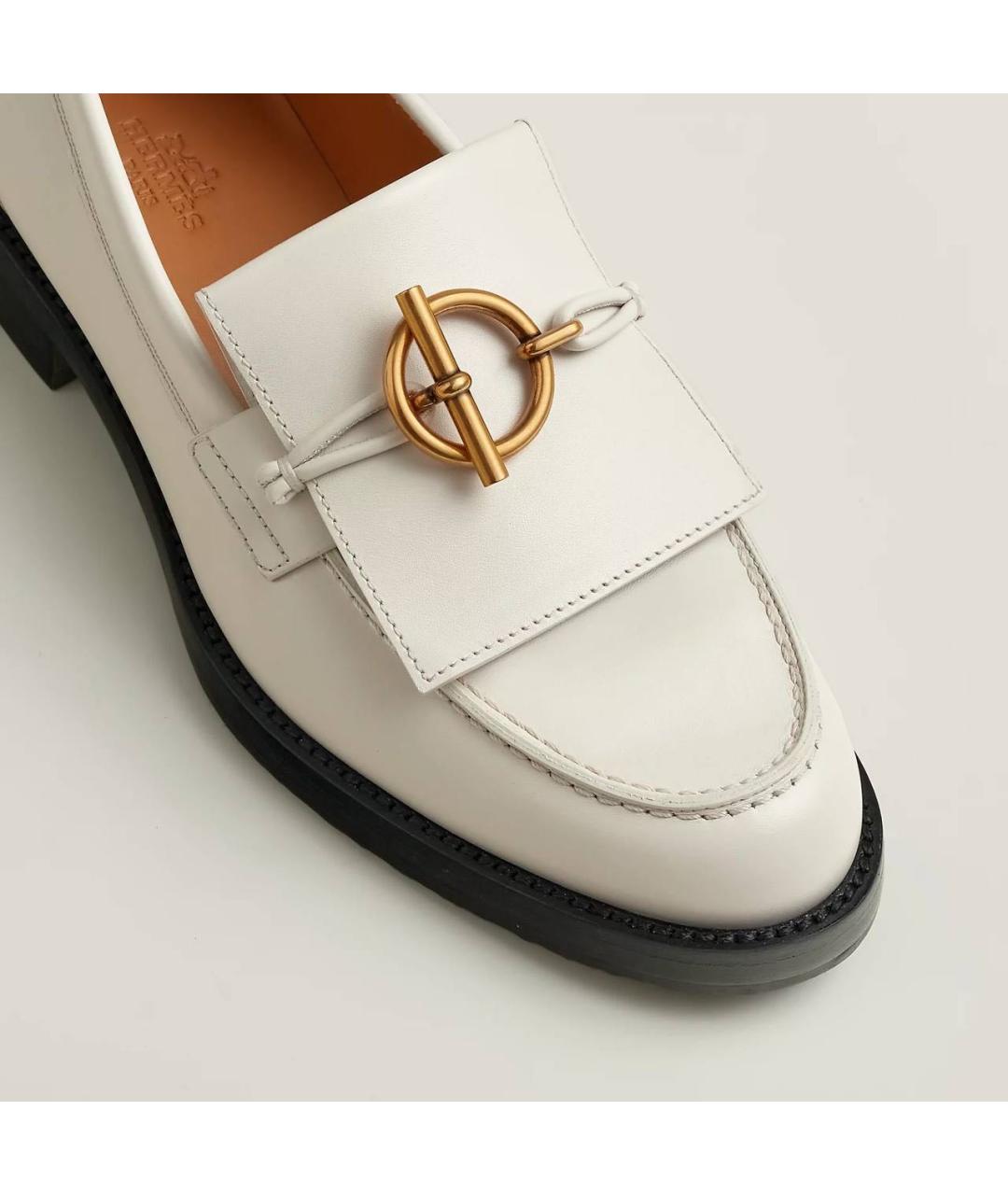HERMES Белые лоферы, фото 3