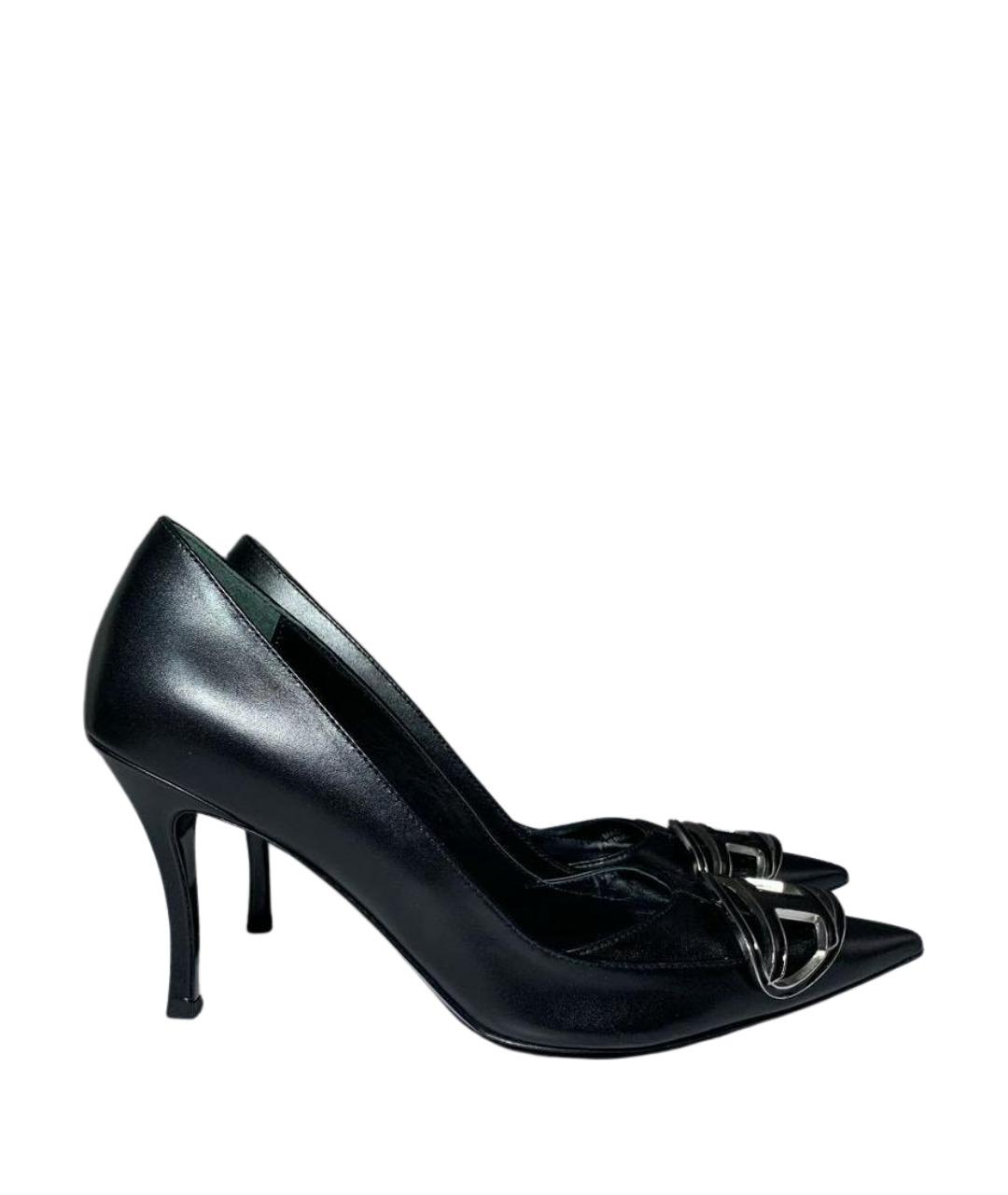 DIESEL Черные кожаные туфли, фото 1