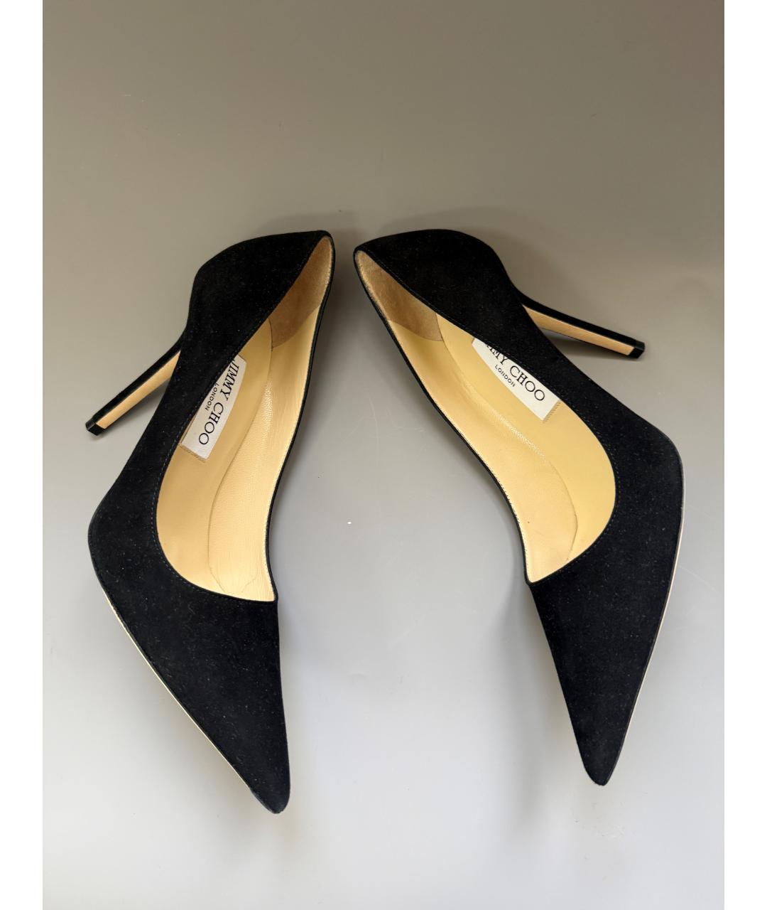 JIMMY CHOO Черные замшевые туфли, фото 5