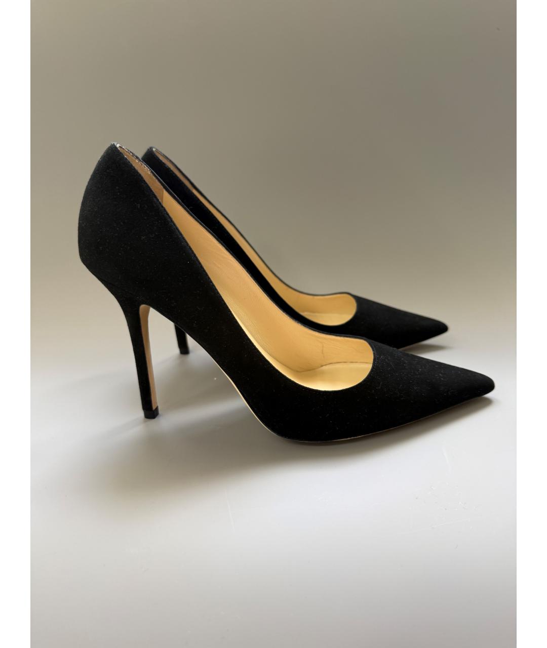 JIMMY CHOO Черные замшевые туфли, фото 3