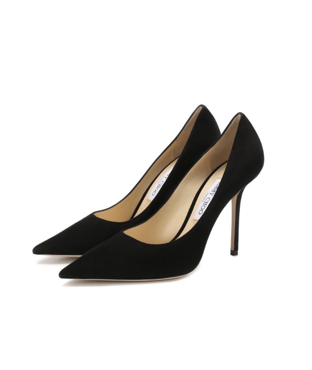 JIMMY CHOO Черные замшевые туфли, фото 9