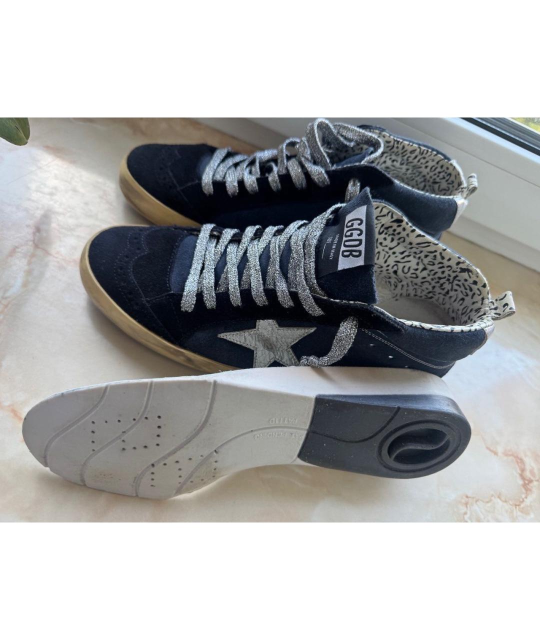GOLDEN GOOSE Темно-синие замшевые кеды, фото 7