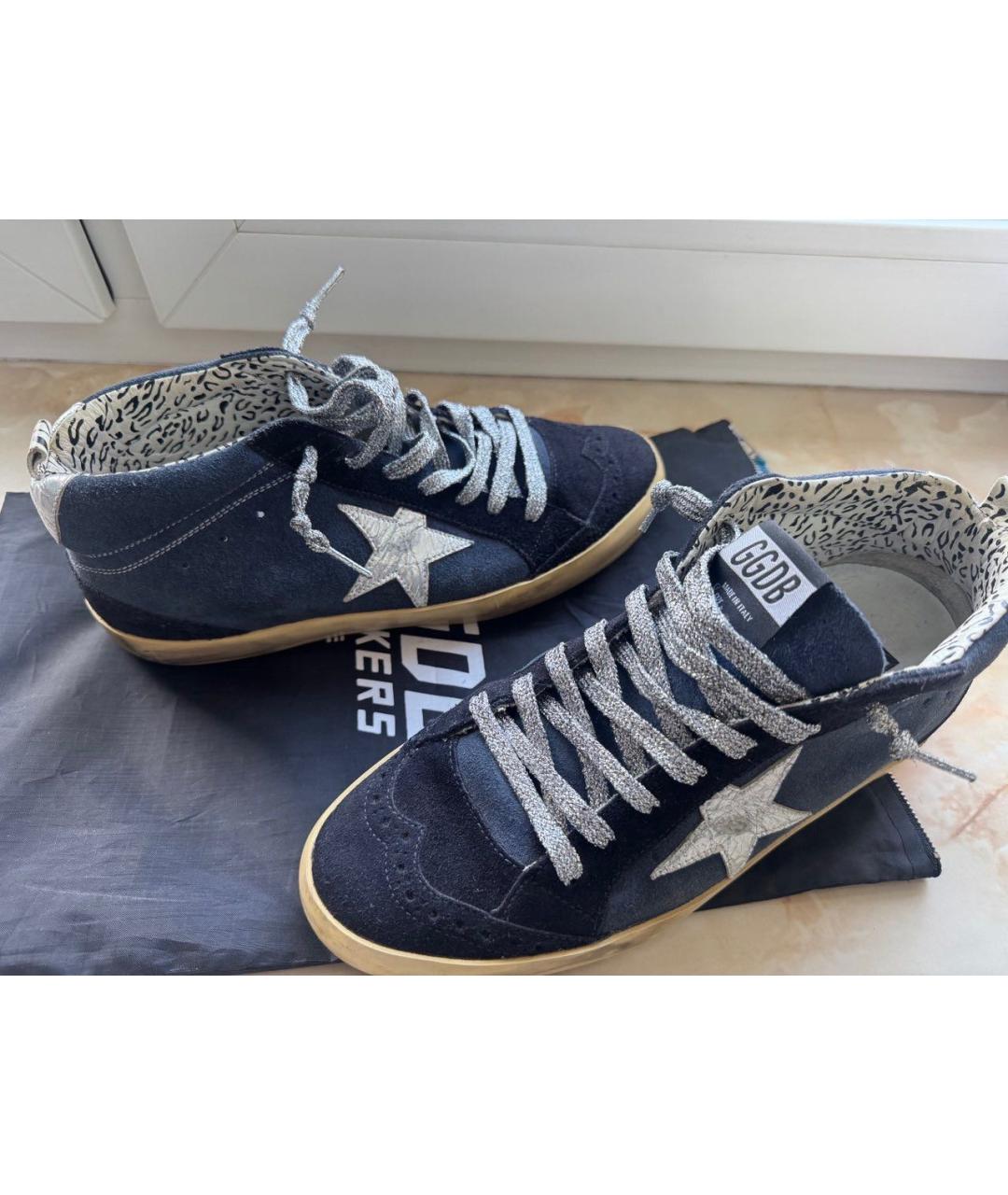 GOLDEN GOOSE Темно-синие замшевые кеды, фото 5