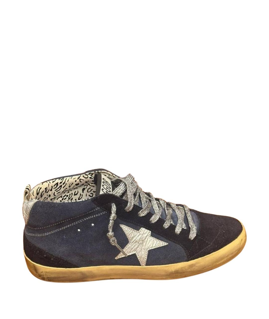 GOLDEN GOOSE Темно-синие замшевые кеды, фото 1