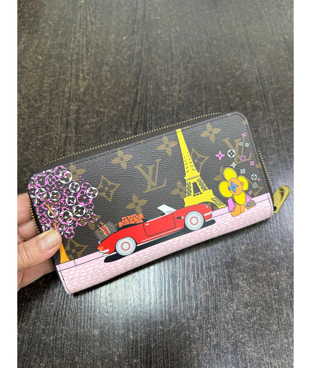 LOUIS VUITTON Коричневый кошелек, фото 8