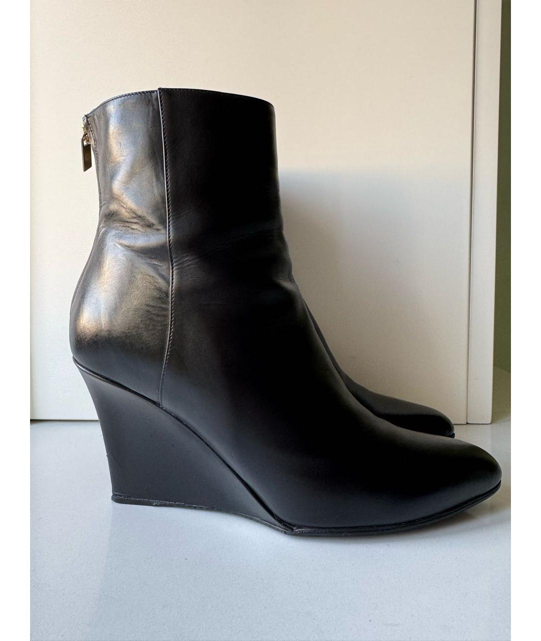 JIMMY CHOO Черные кожаные ботильоны, фото 9