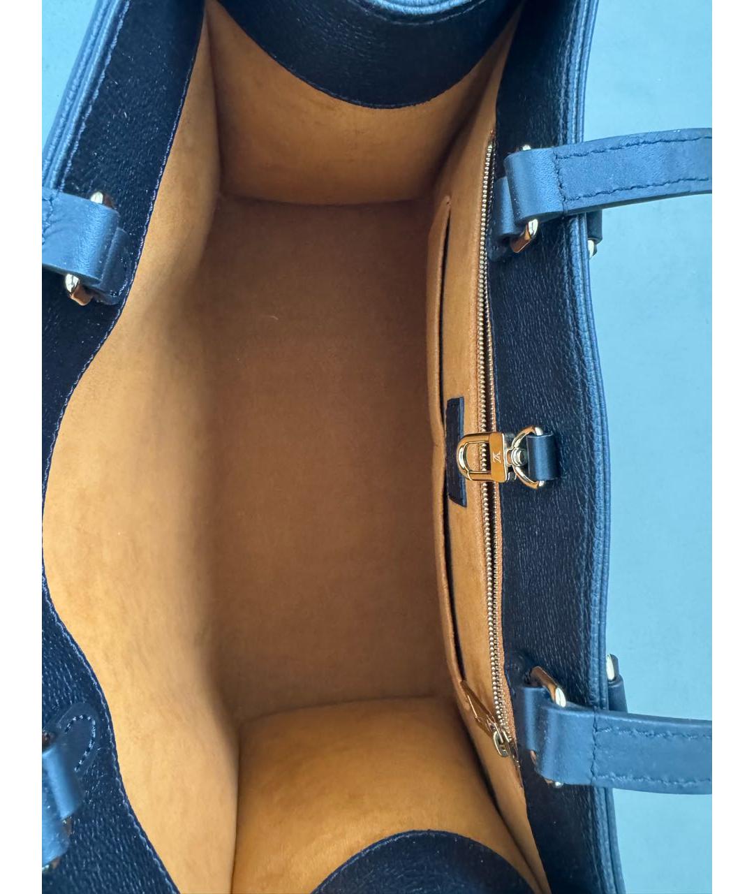 LOUIS VUITTON Черная кожаная сумка тоут, фото 4
