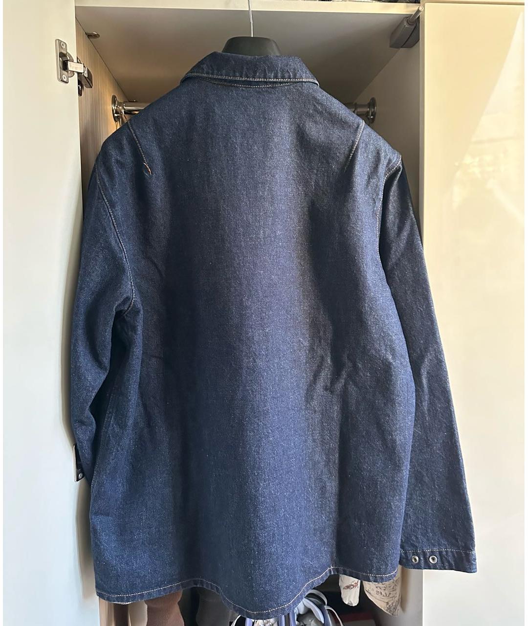 STONE ISLAND Темно-синяя деним куртка, фото 2