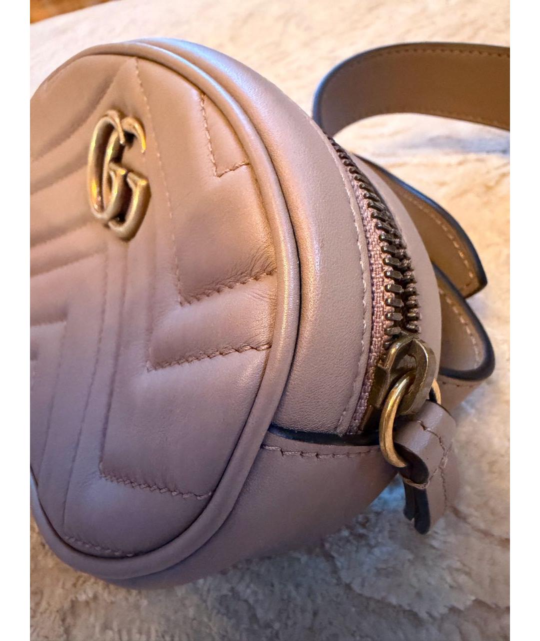 GUCCI Бежевая кожаная поясная сумка, фото 4