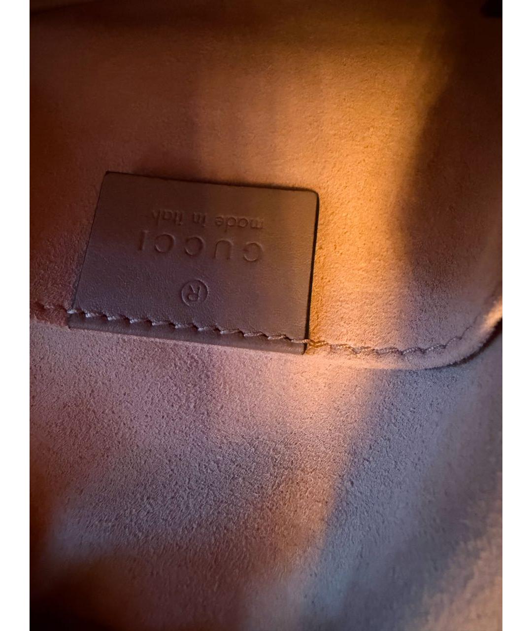 GUCCI Бежевая кожаная поясная сумка, фото 6