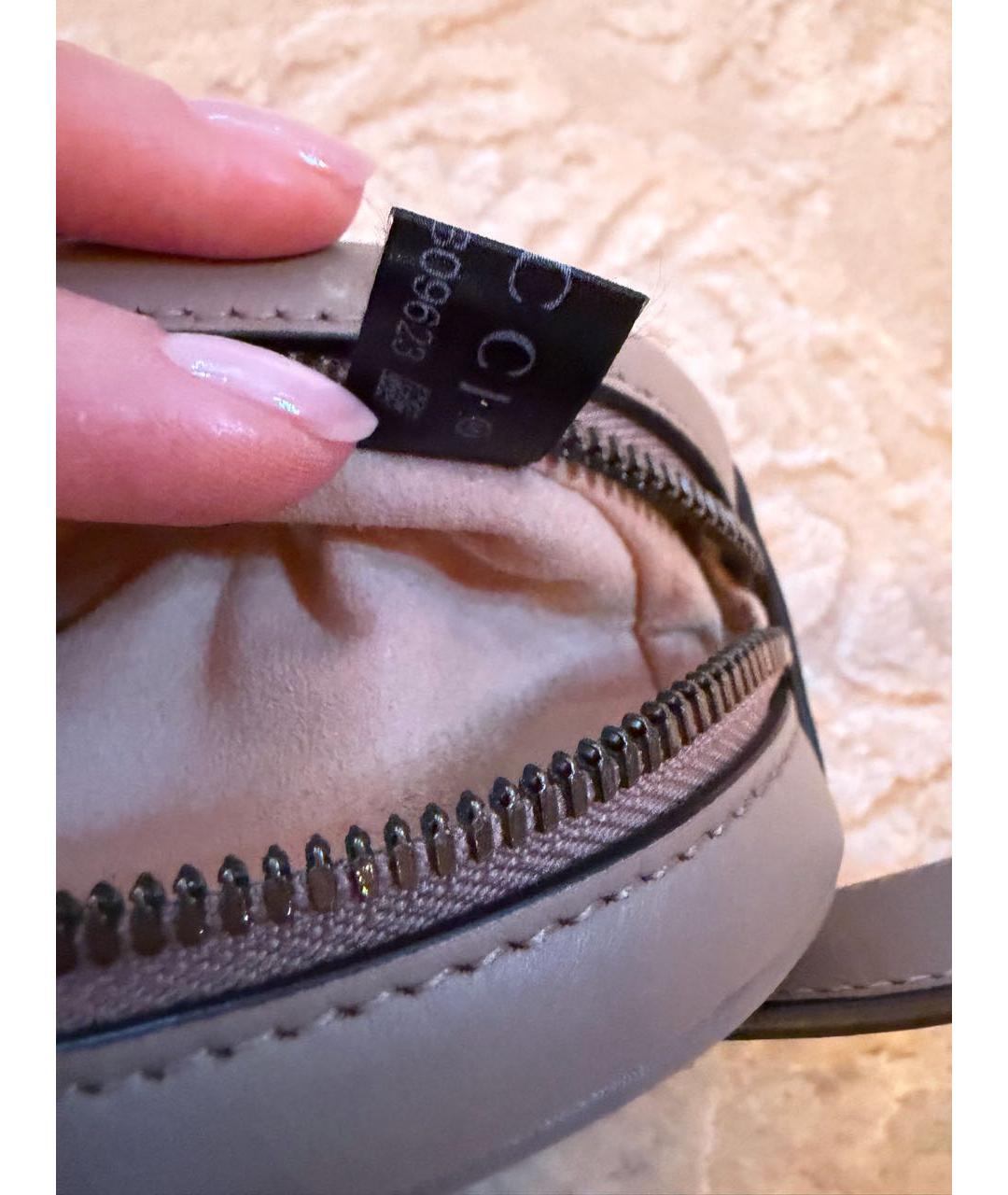 GUCCI Бежевая кожаная поясная сумка, фото 8