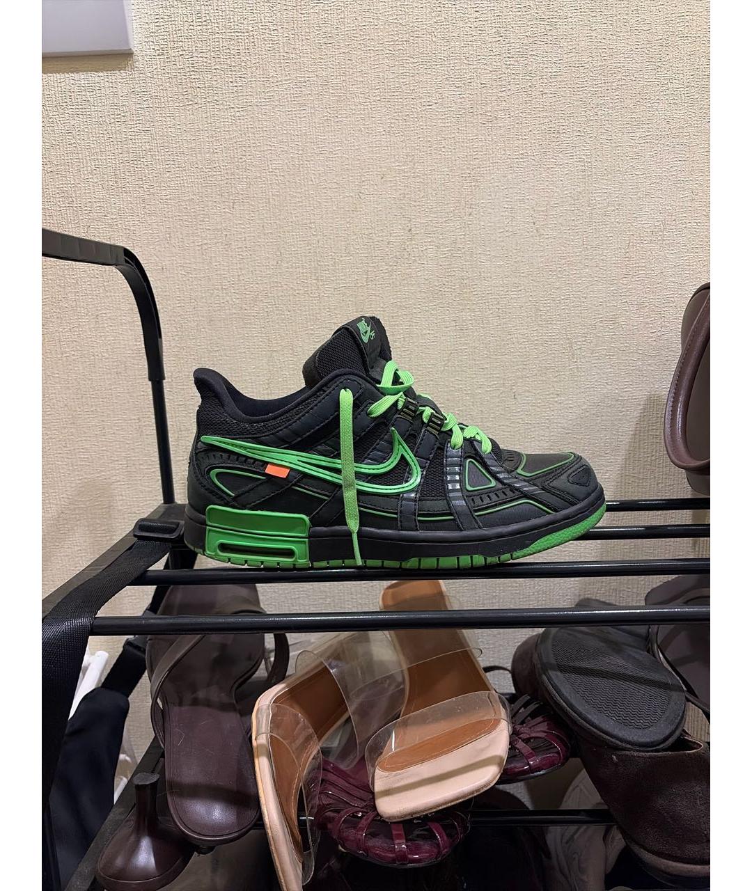 NIKE X OFF-WHITE Черные замшевые низкие кроссовки / кеды, фото 8