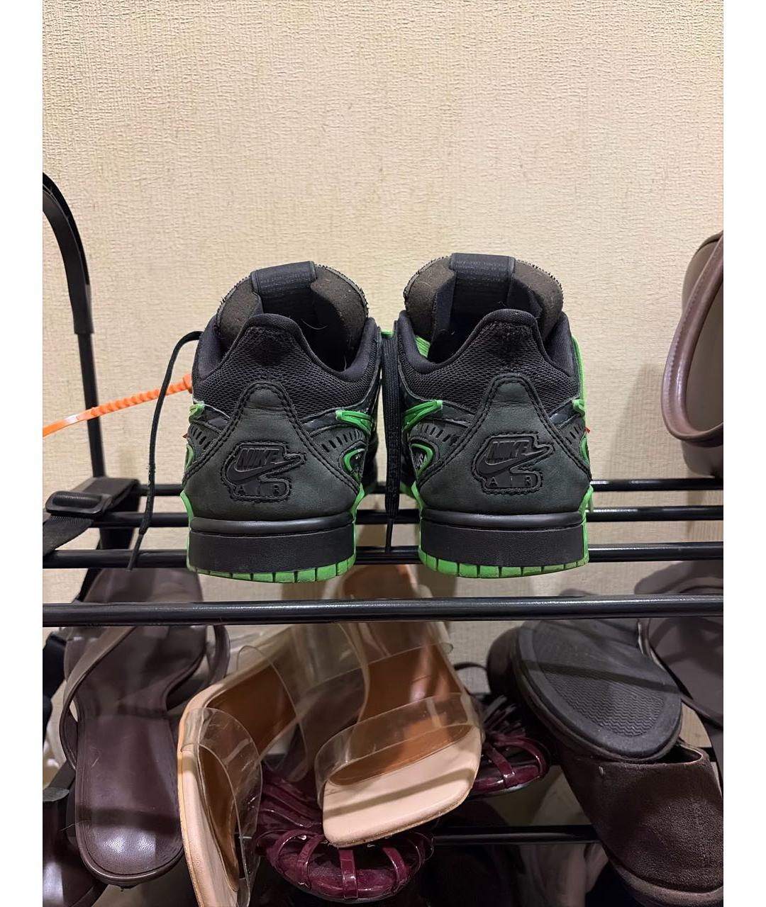 NIKE X OFF-WHITE Черные замшевые низкие кроссовки / кеды, фото 4