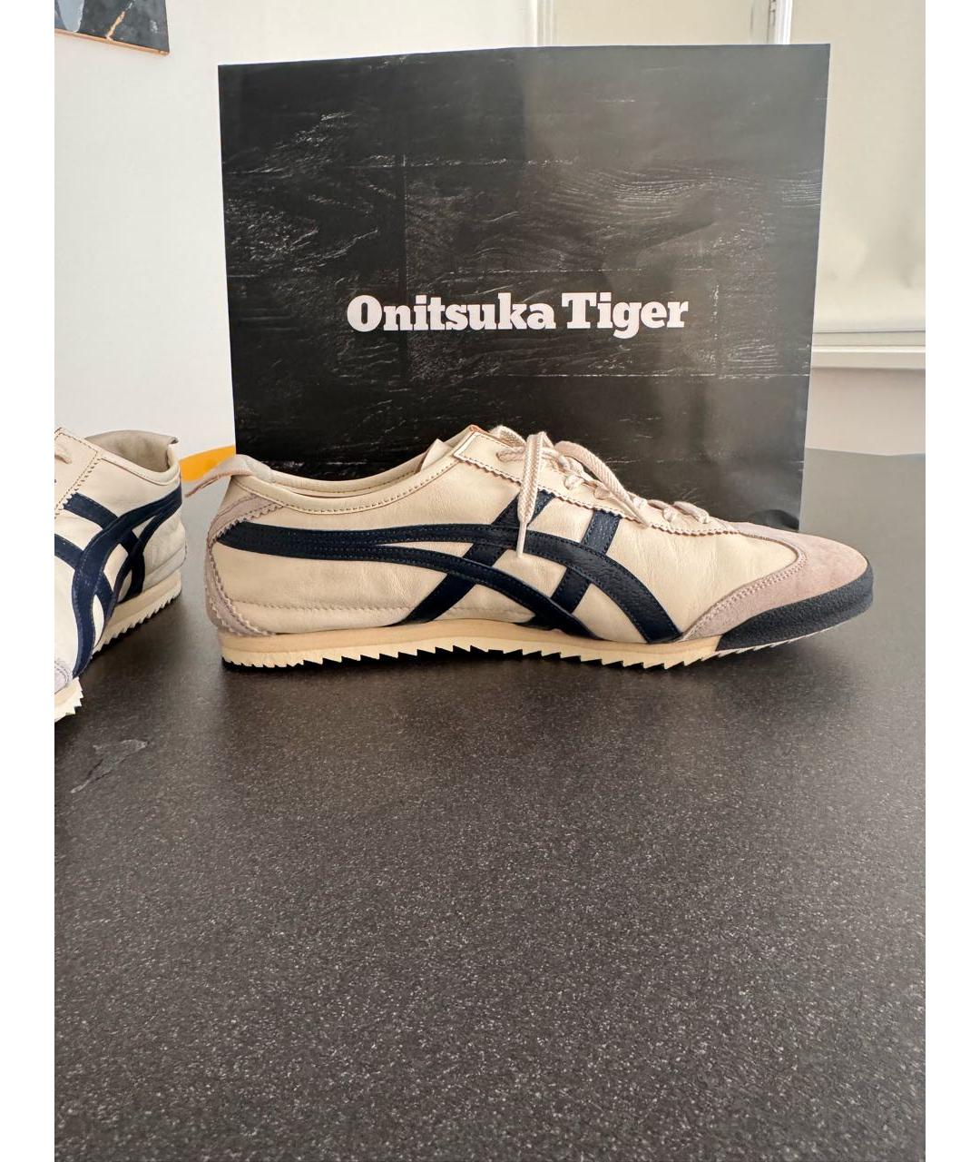 ONITSUKA TIGER Белые кожаные низкие кроссовки / кеды, фото 7