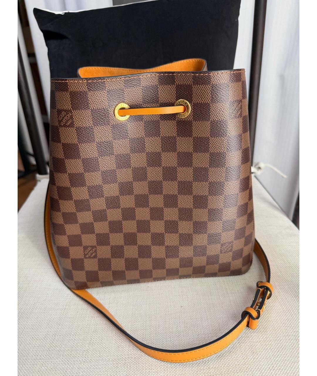 LOUIS VUITTON Коричневая сумка тоут из искусственной кожи, фото 2