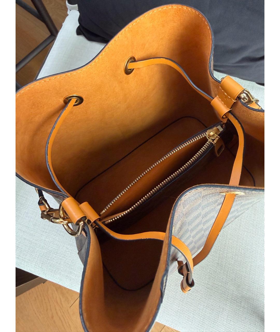 LOUIS VUITTON Коричневая сумка тоут из искусственной кожи, фото 4