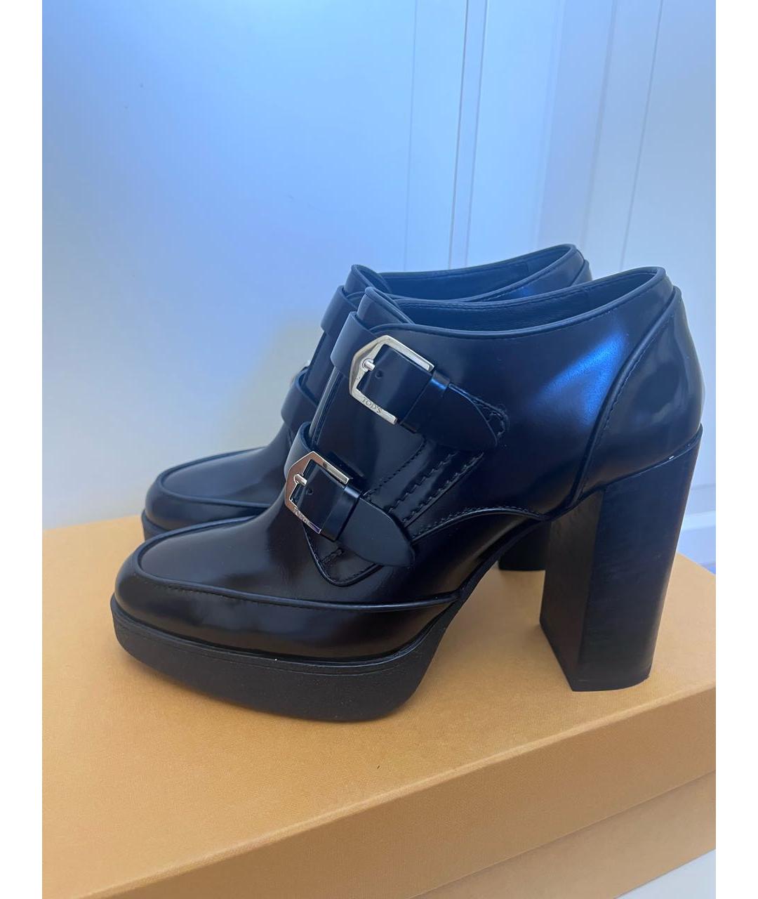 TOD'S Черные кожаные ботильоны, фото 3