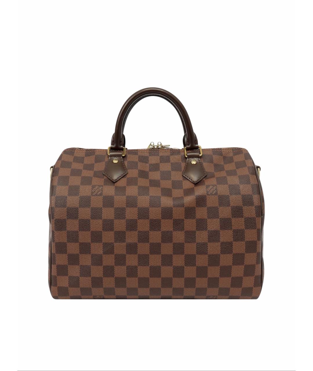 LOUIS VUITTON Коричневая сумка с короткими ручками из канвы, фото 1