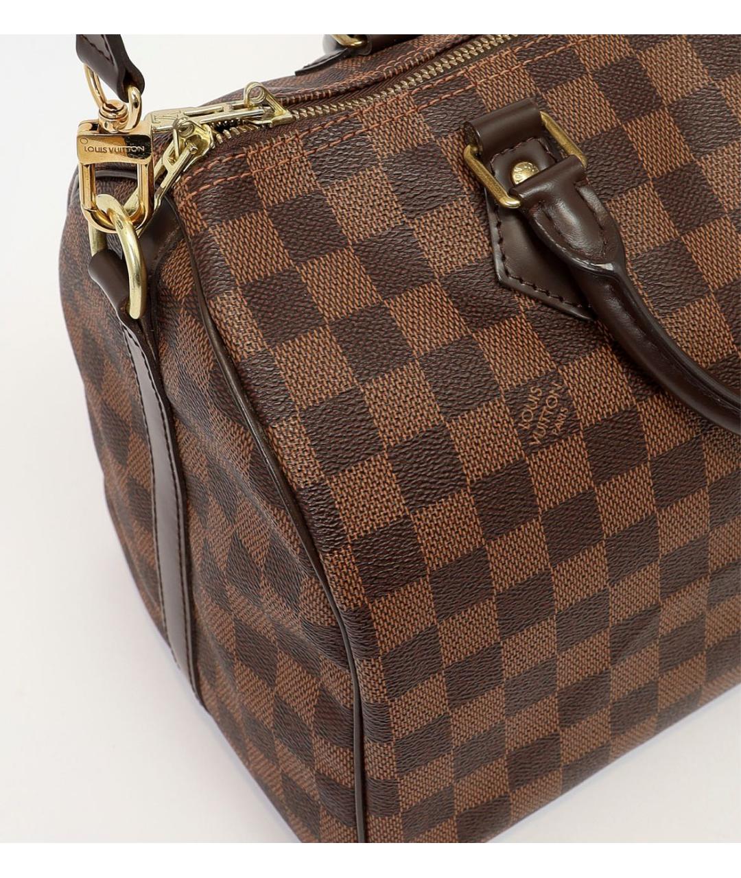 LOUIS VUITTON Коричневая сумка с короткими ручками из канвы, фото 5
