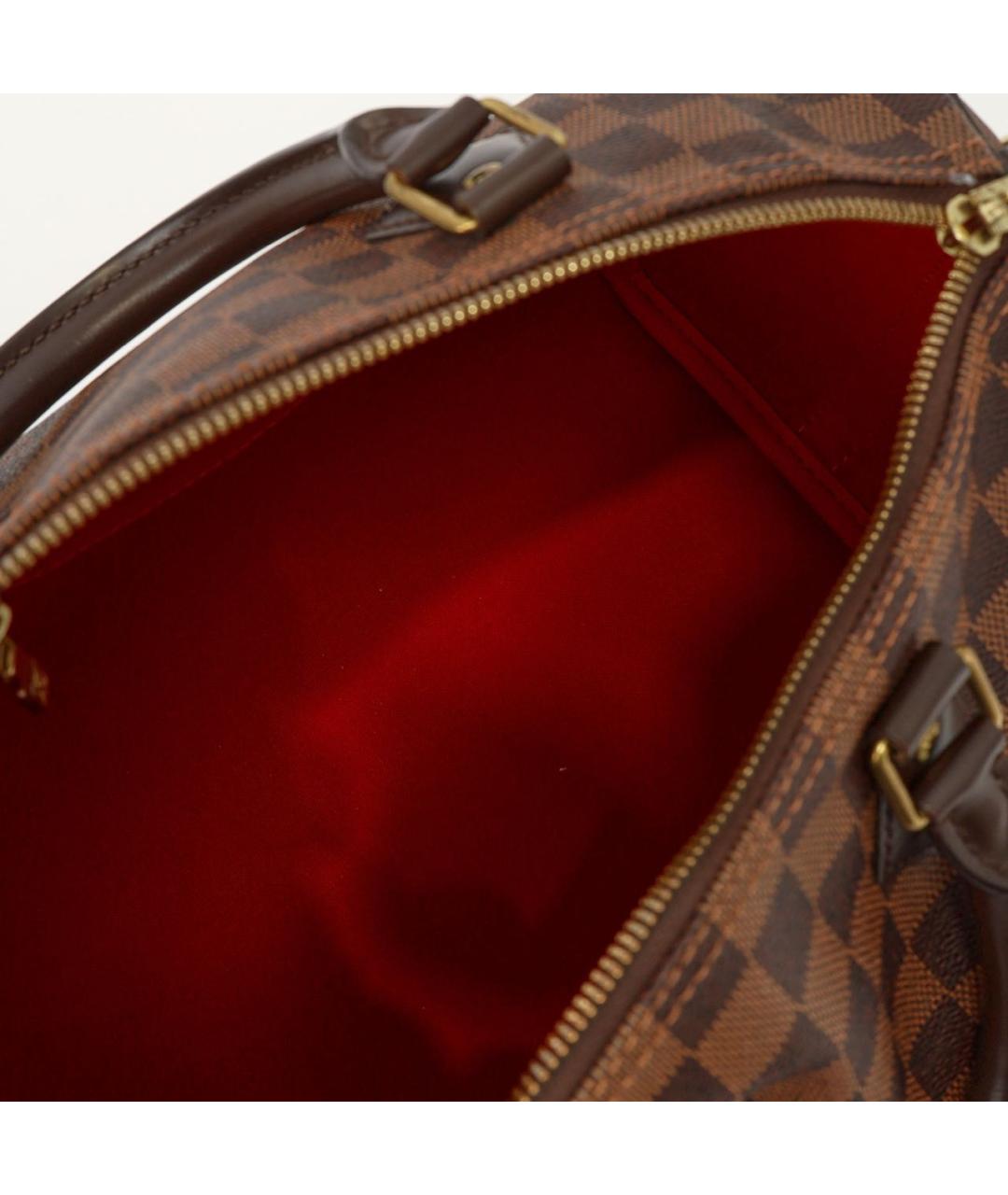LOUIS VUITTON Коричневая сумка с короткими ручками из канвы, фото 4