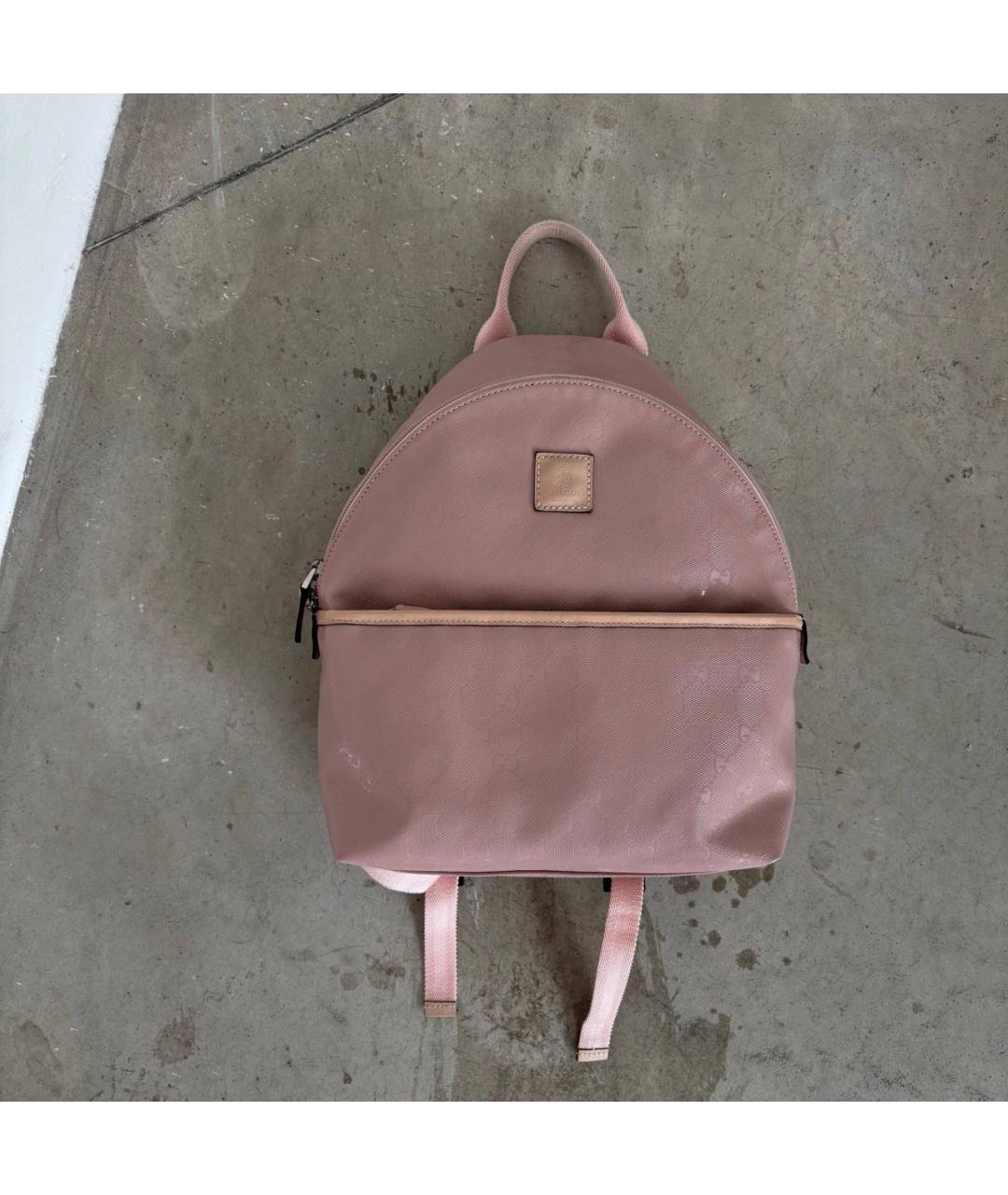 GUCCI Розовый кожаный рюкзак, фото 9