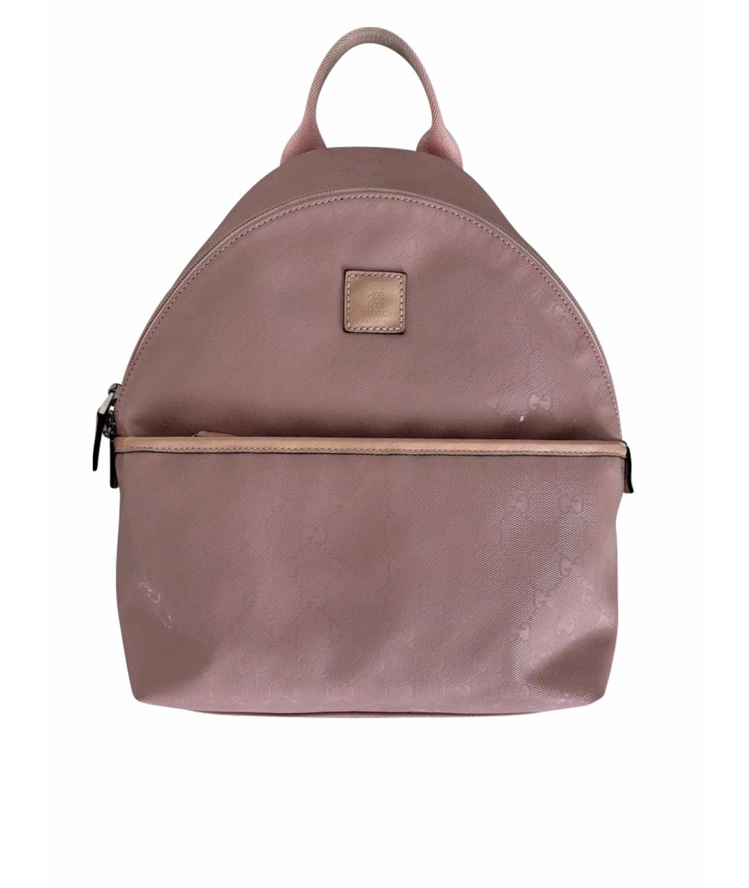 GUCCI Розовый кожаный рюкзак, фото 1