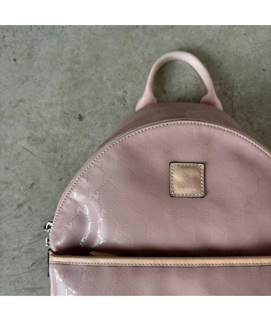 GUCCI Розовый кожаный рюкзак, фото 3