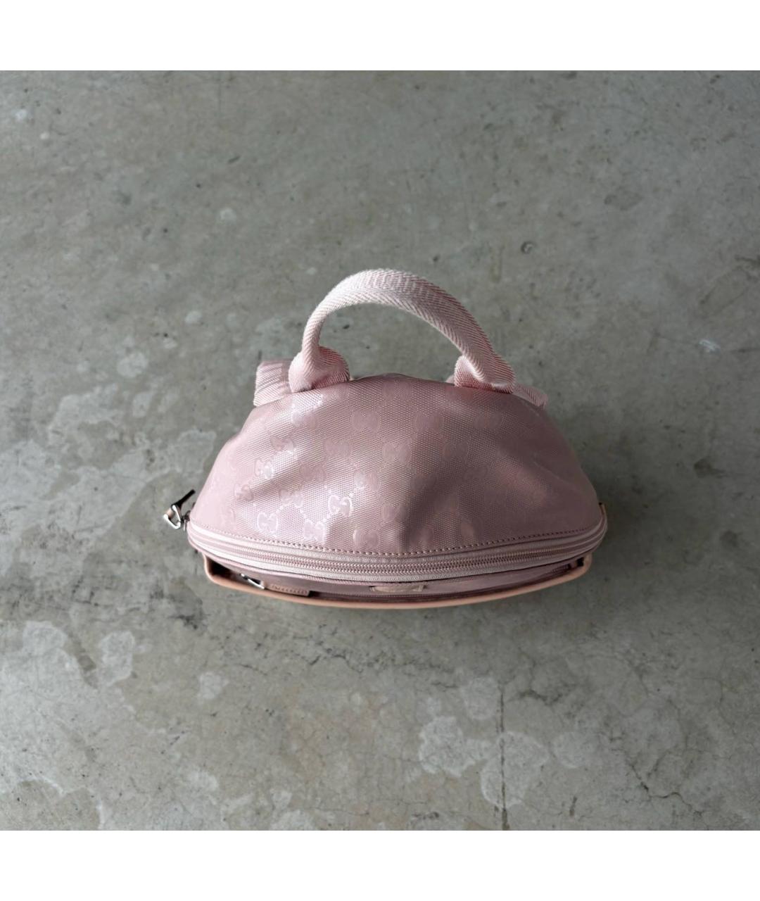 GUCCI Розовый кожаный рюкзак, фото 4