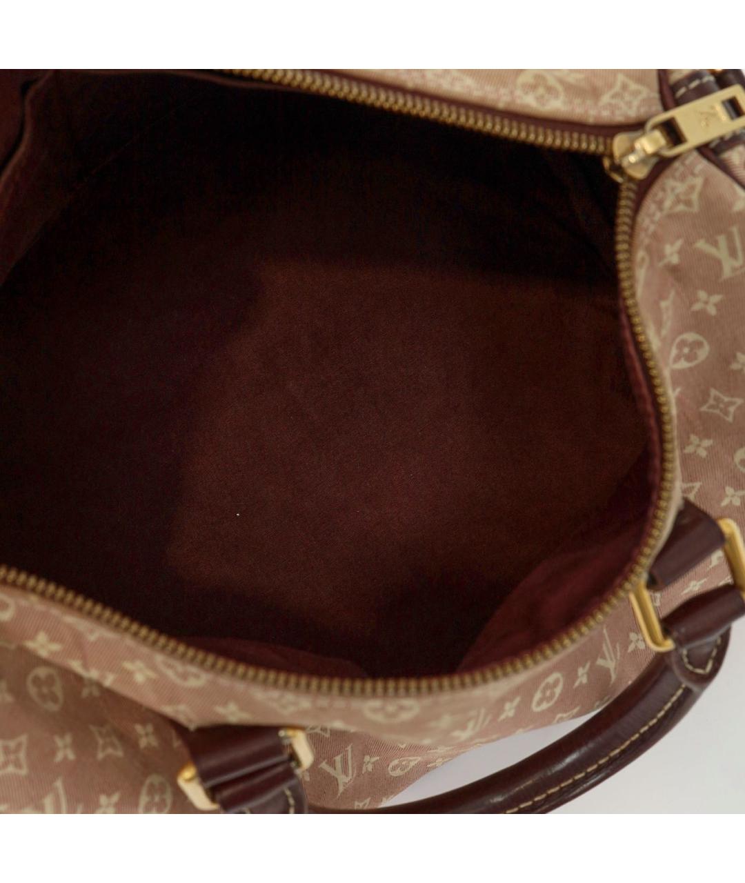 LOUIS VUITTON Коричневая тканевая сумка с короткими ручками, фото 6