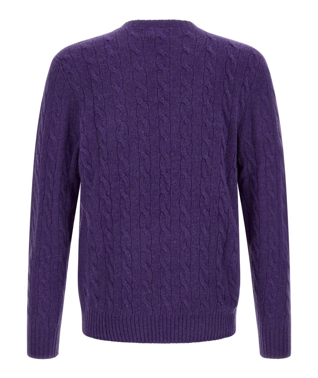 POLO RALPH LAUREN Фиолетовый шерстяной джемпер / свитер, фото 2