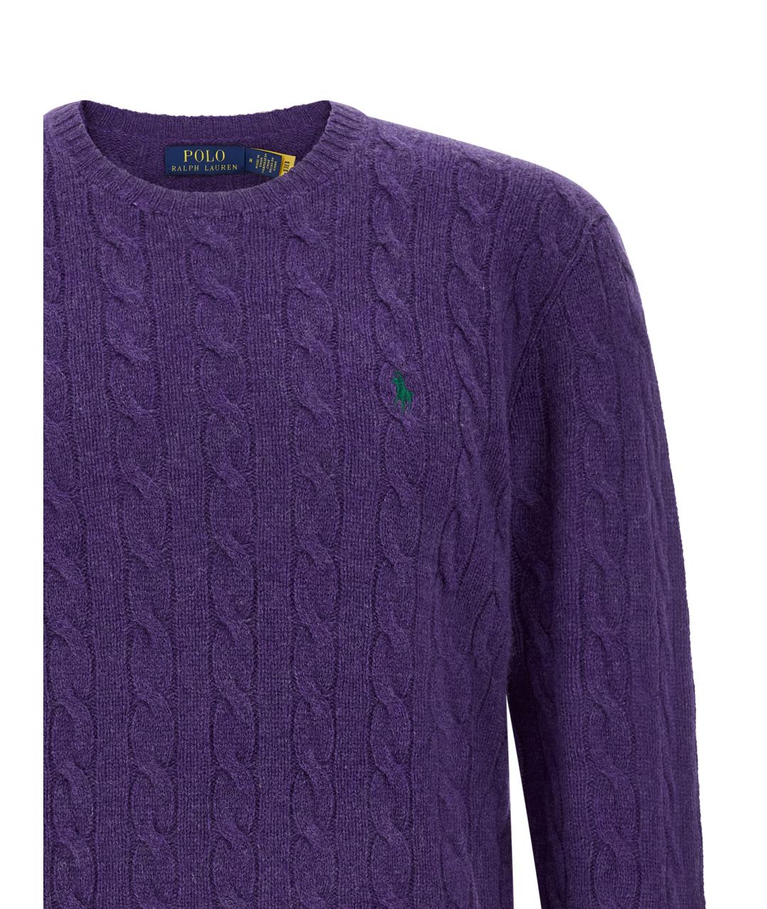 POLO RALPH LAUREN Фиолетовый шерстяной джемпер / свитер, фото 3
