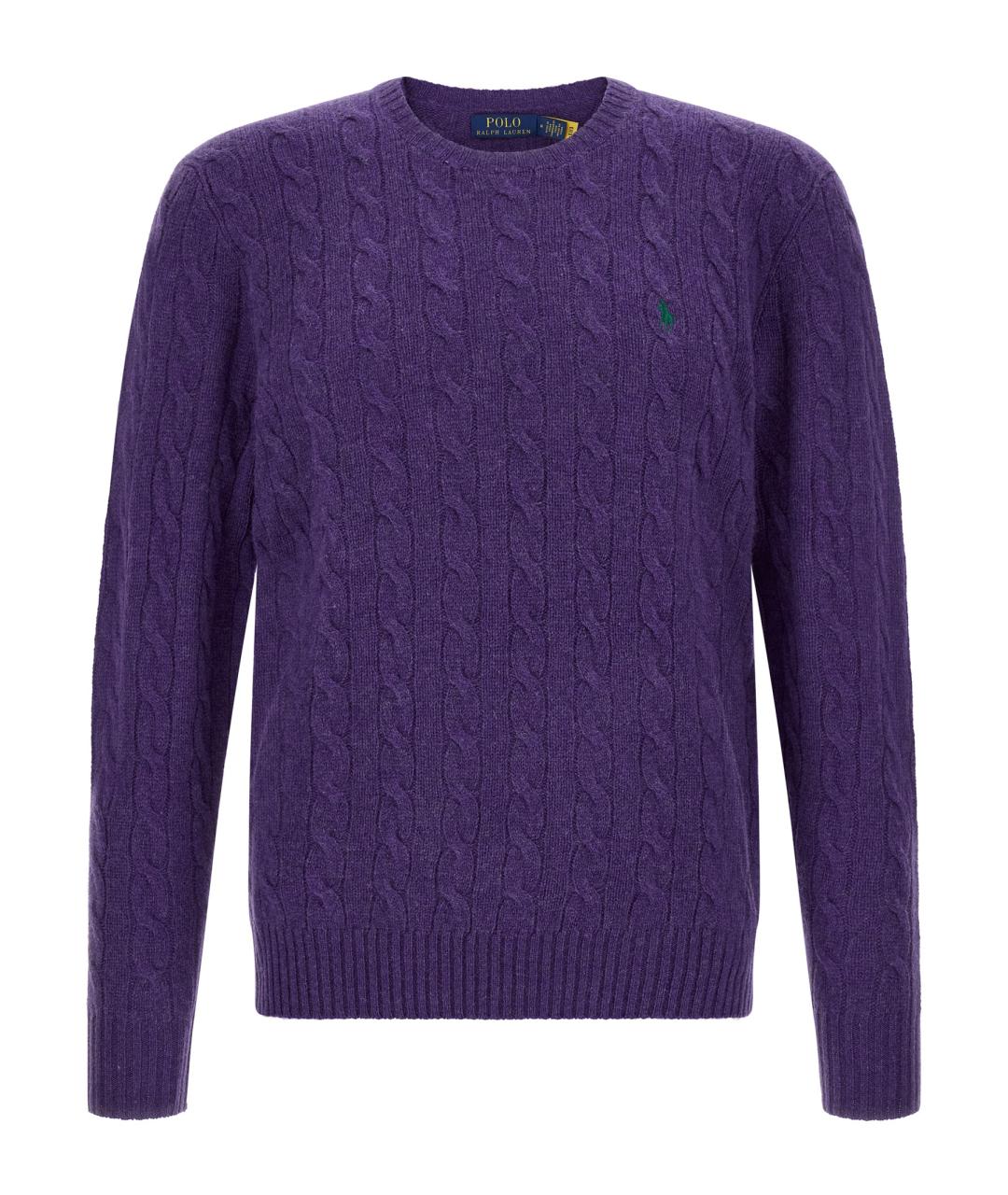 POLO RALPH LAUREN Фиолетовый шерстяной джемпер / свитер, фото 1