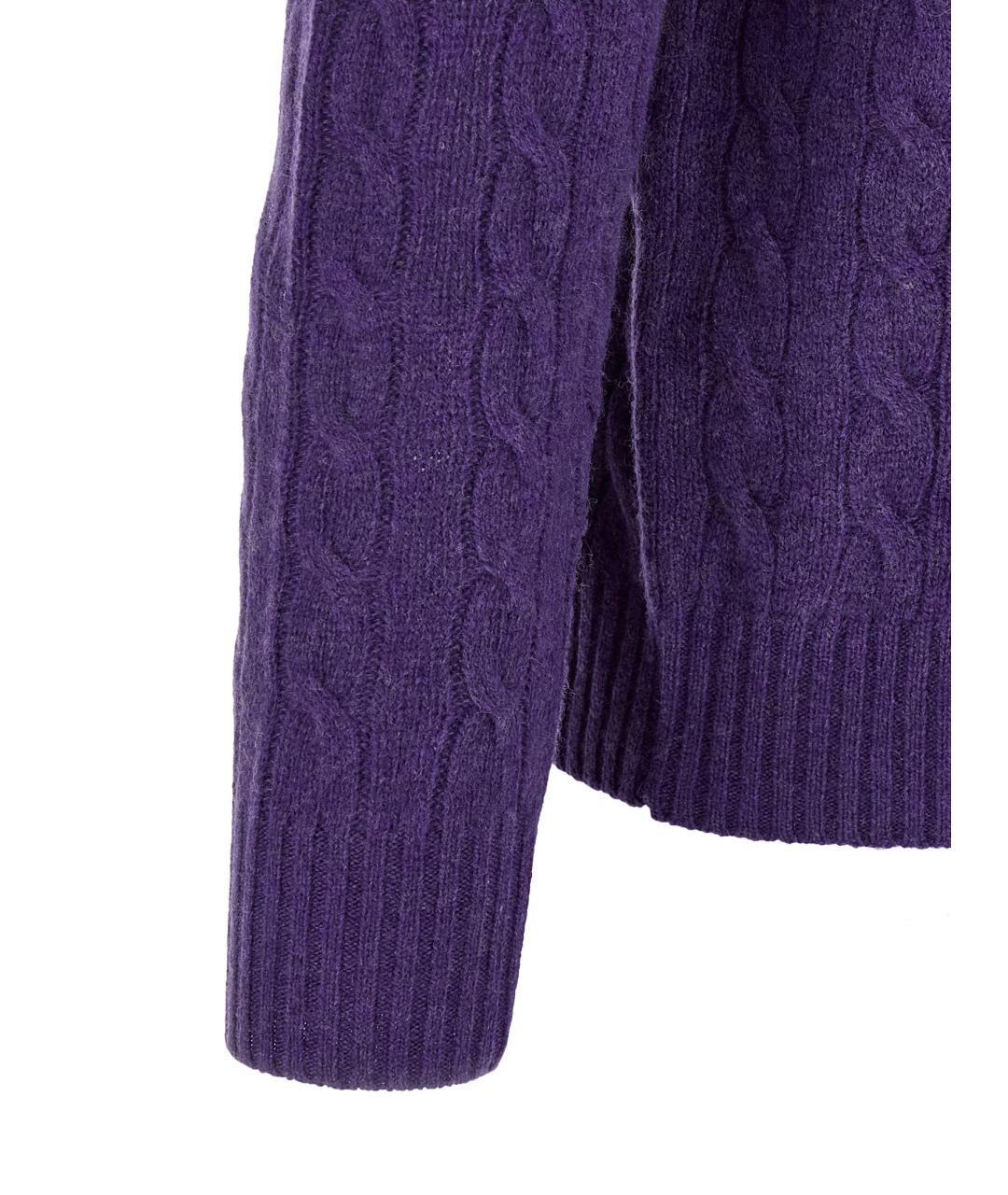 POLO RALPH LAUREN Фиолетовый шерстяной джемпер / свитер, фото 4