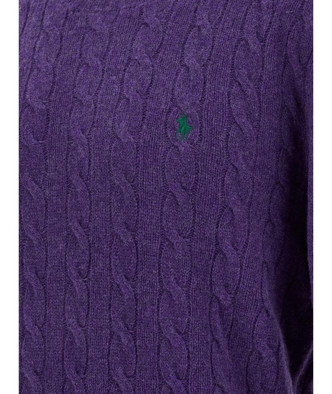 POLO RALPH LAUREN Фиолетовый шерстяной джемпер / свитер, фото 5