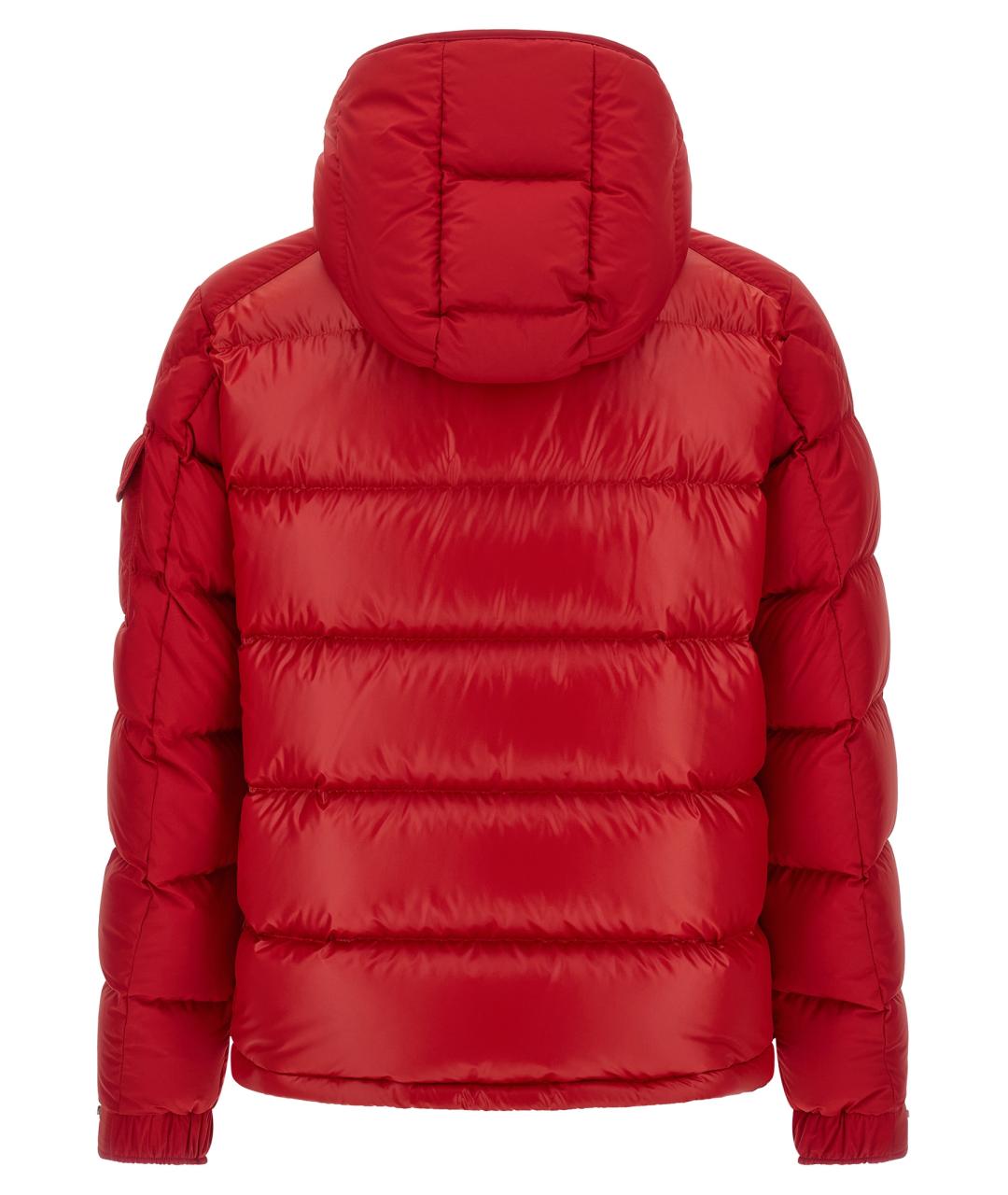 MONCLER Красный полиэстеровый пуховик, фото 2