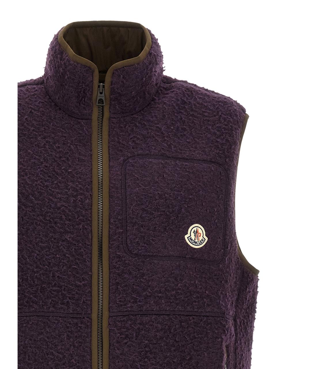 MONCLER Фиолетовая полиэстеровая жилетка, фото 3