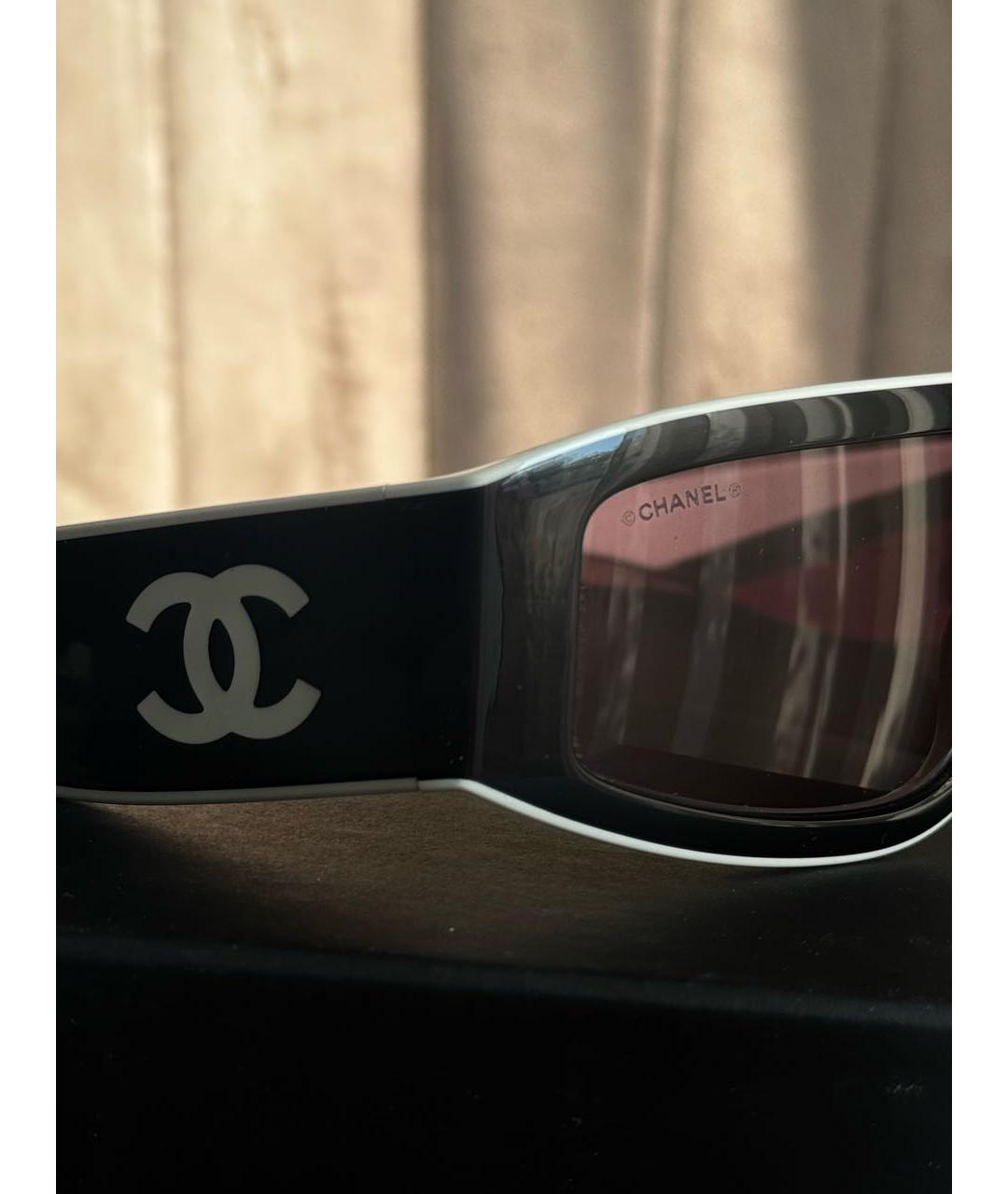 CHANEL Черные пластиковые солнцезащитные очки, фото 3