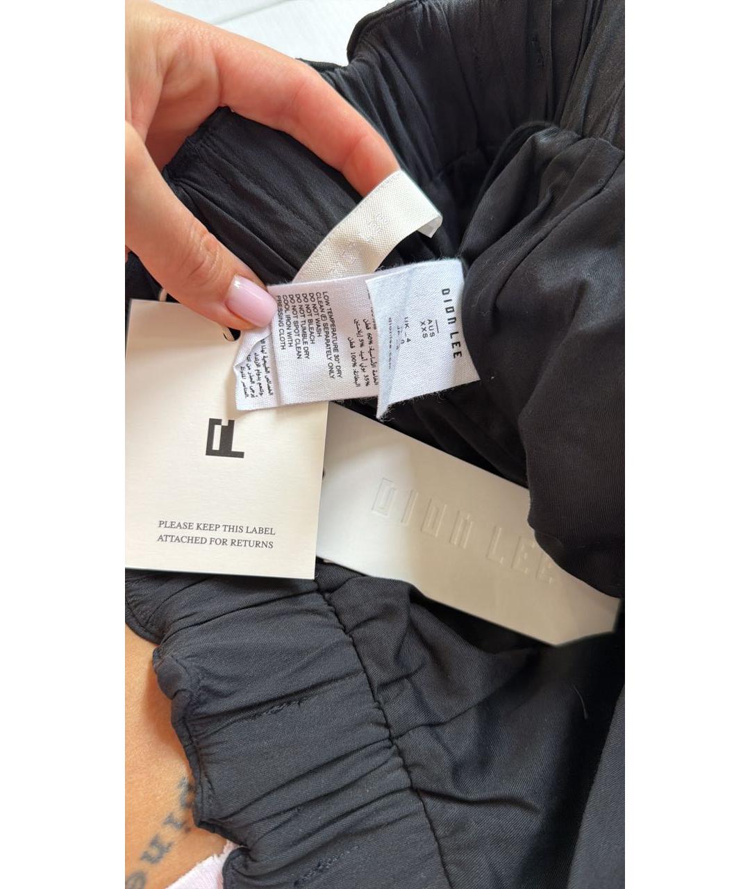 DION LEE Черные брюки широкие, фото 5