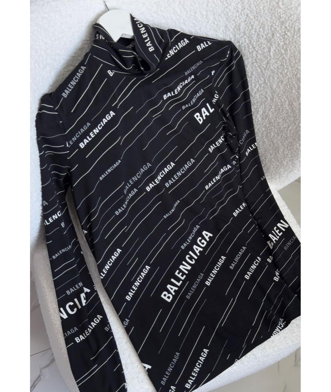 BALENCIAGA Черная вискозная водолазка, фото 6