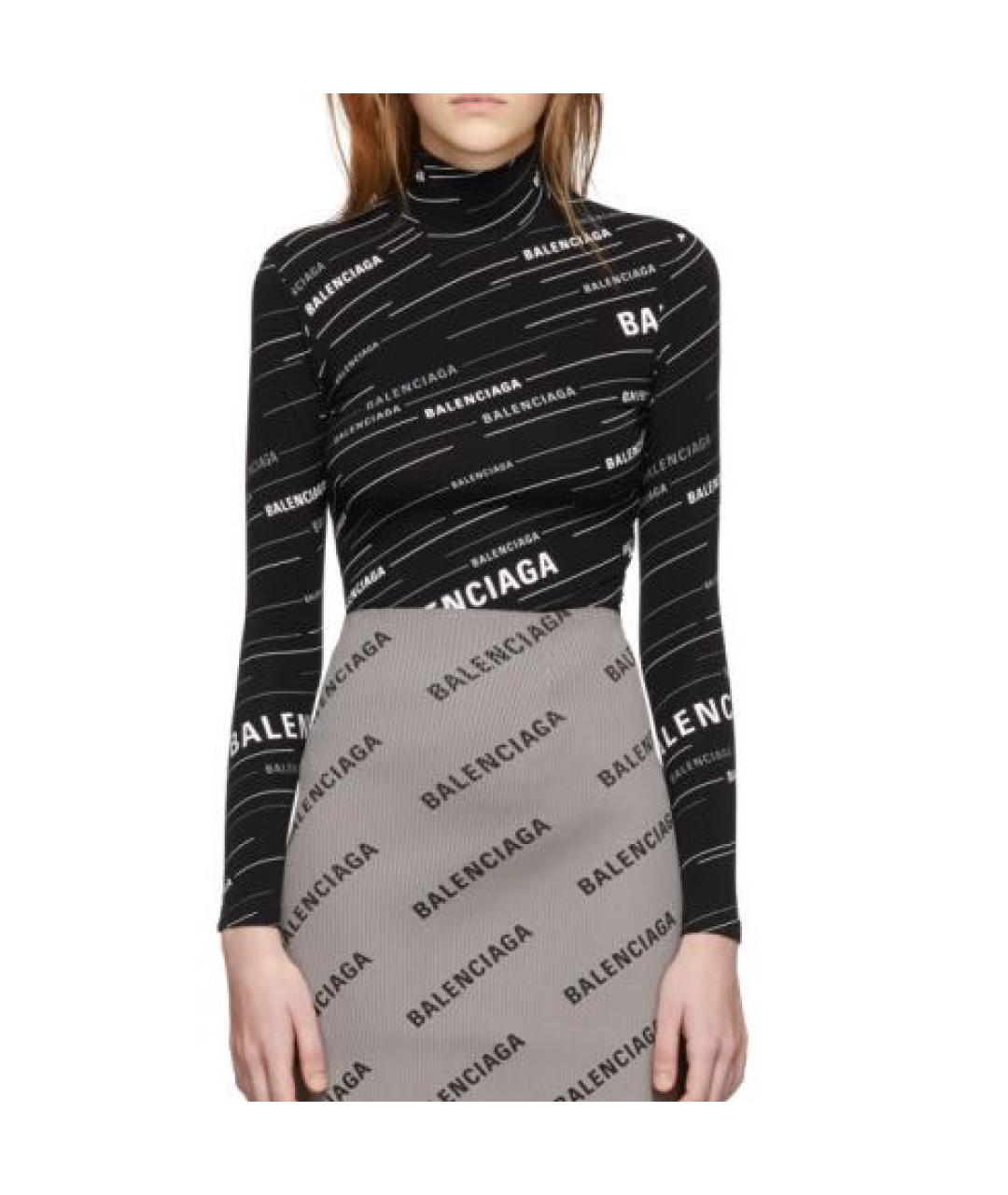 BALENCIAGA Черная вискозная водолазка, фото 8