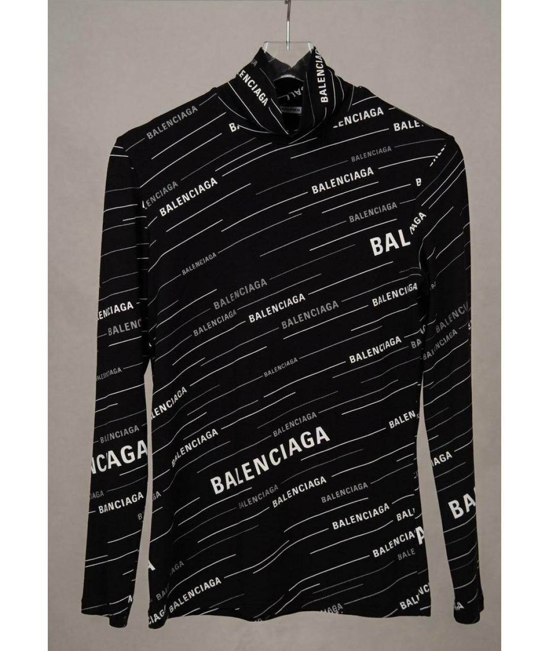 BALENCIAGA Черная вискозная водолазка, фото 2