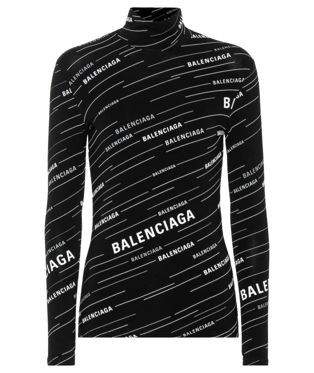 BALENCIAGA Черная вискозная водолазка, фото 1