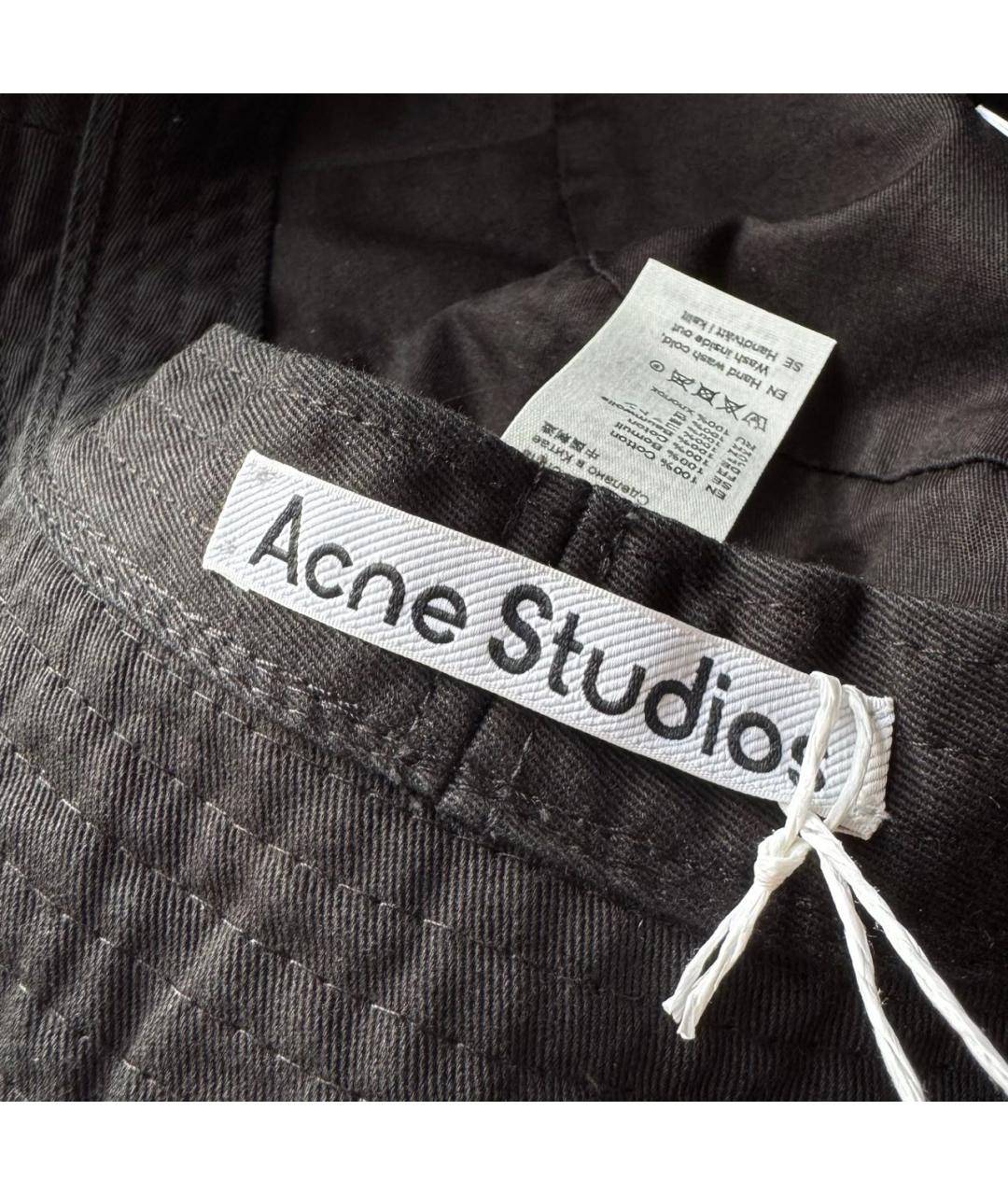 ACNE STUDIOS Черная хлопковая шляпа, фото 7