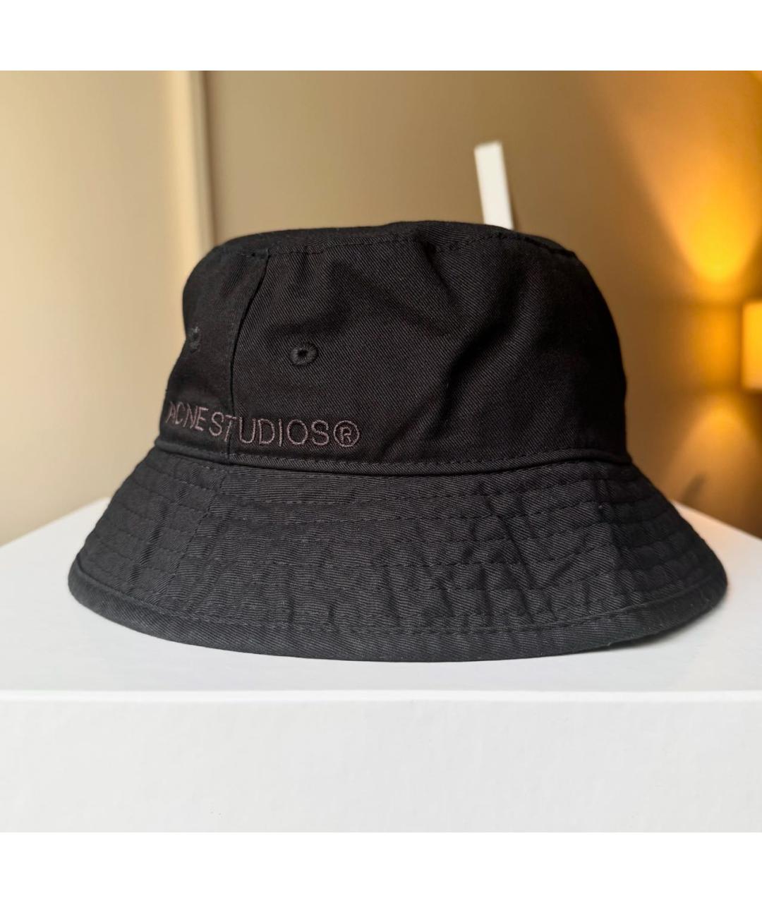 ACNE STUDIOS Черная хлопковая шляпа, фото 2